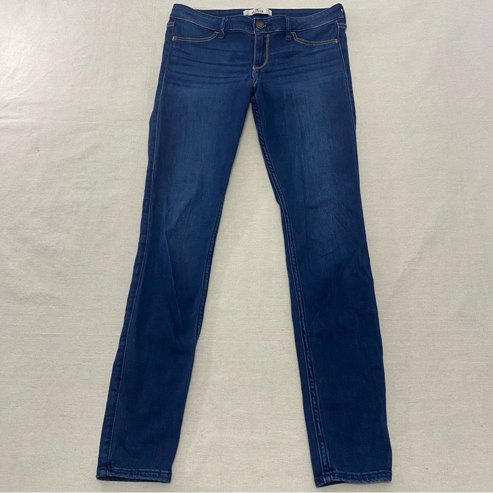 Hollister Denim Jean Pants Skinny Jeggings Size 30 x 30 Low Rise Embroidered